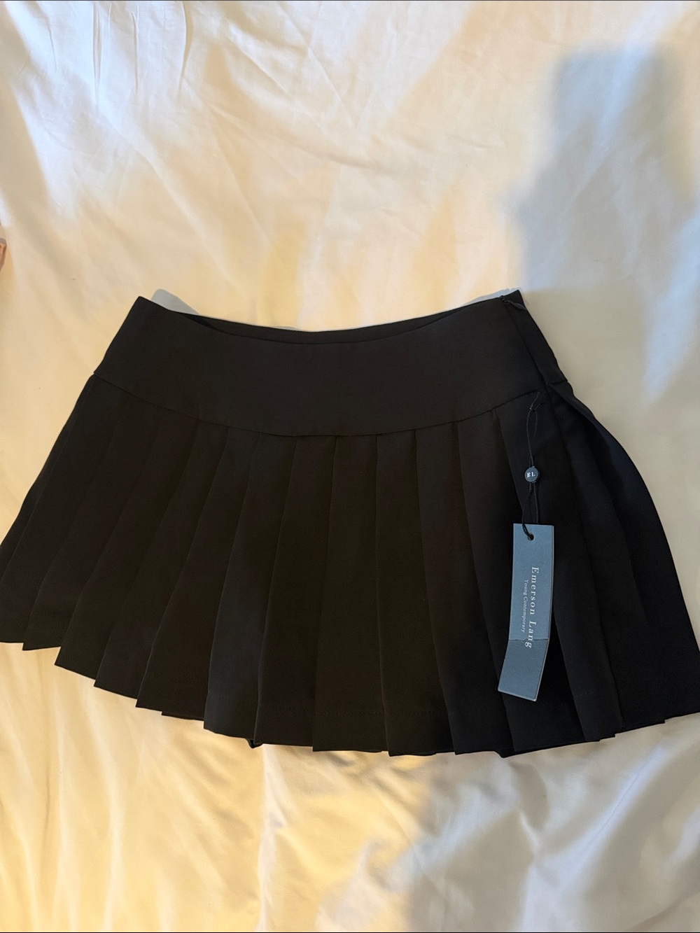 Black Pleated Women's Skirt -